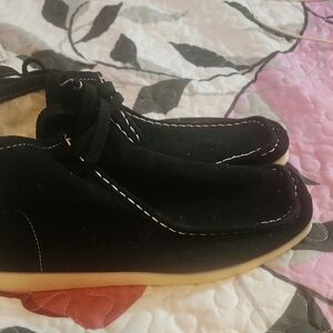 Black Suede Moccasin Shoes